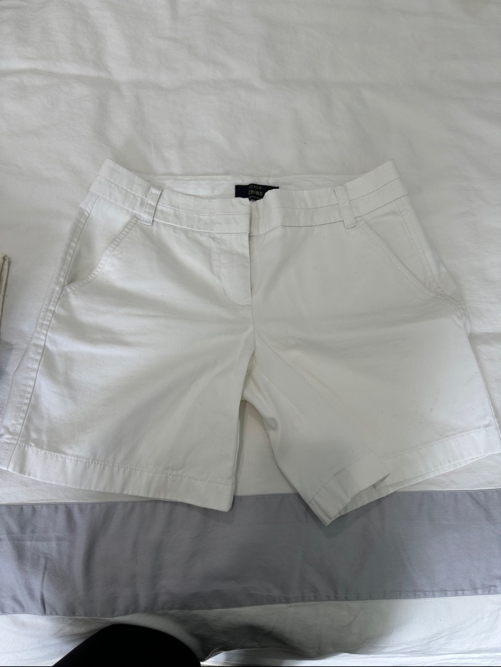 J. Crew White Classic Bermuda Shorts